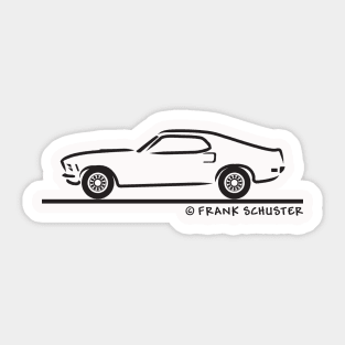 1970 Mustang Fastback BLK Sticker